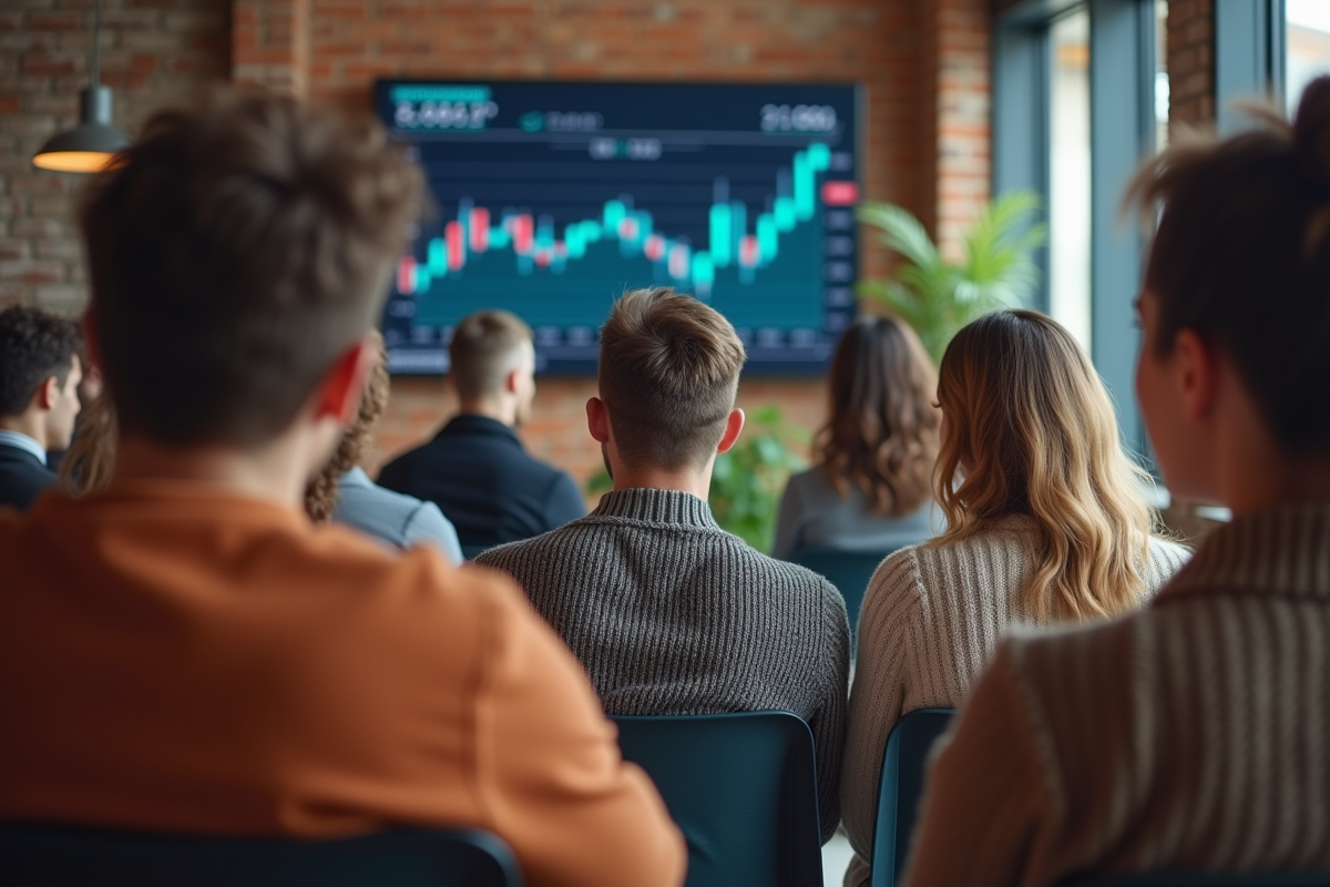 Groupe de jeunes adultes lors d