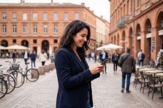 Jeune femme professionnelle souriante à Toulouse